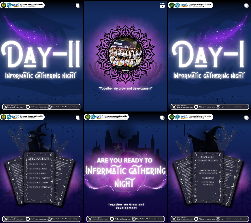 Design Tampilan Kegiatan Media Sosial HIMA Informatika